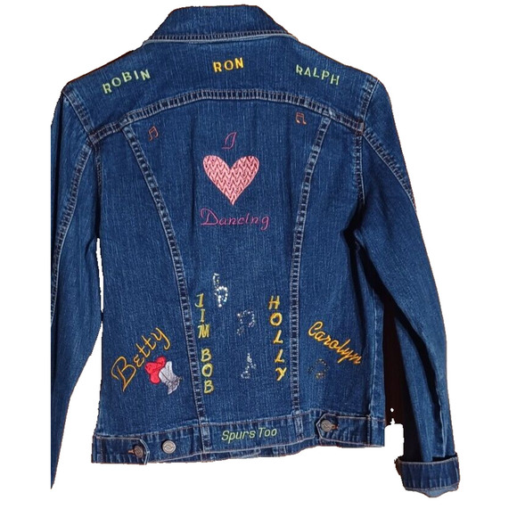 FDJ French Dressing Jean Jacket Women's S/P Embroidered Line Dancing Cowgirl - Picture 2 of 8